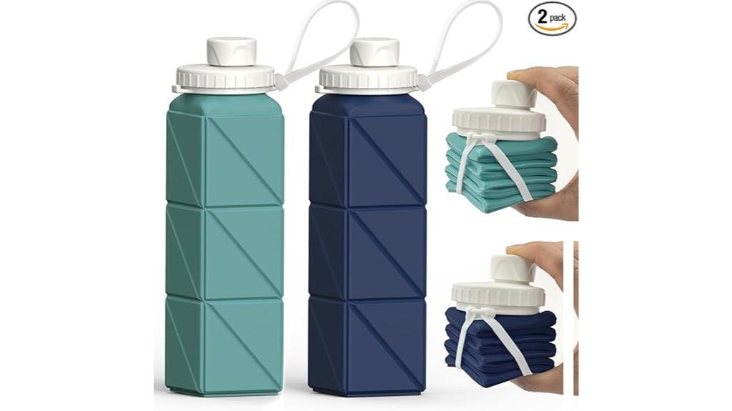 silicone foldable travel bottles