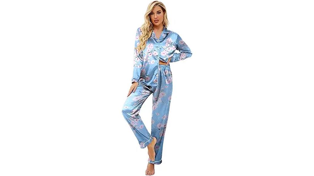 silk satin pajama set