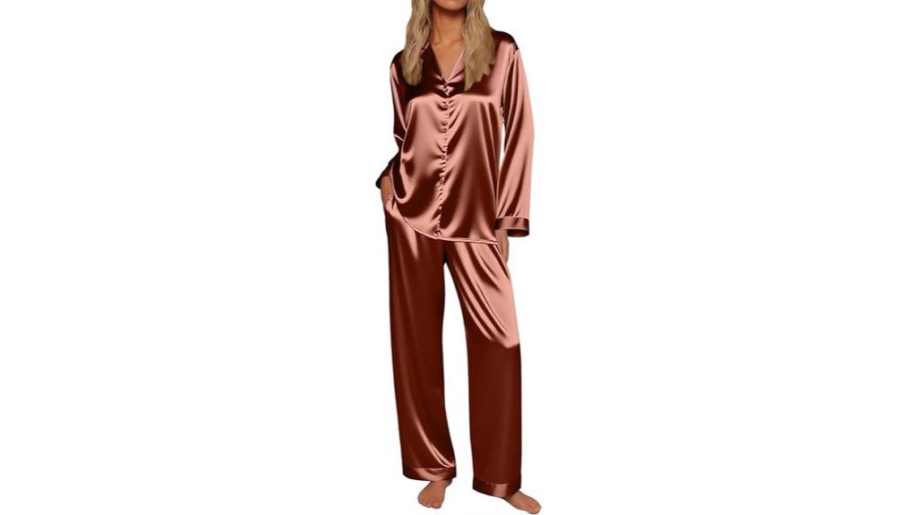 silky satin pajama set