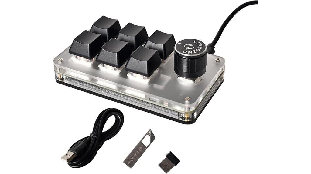 six key wireless mechanical keyboard