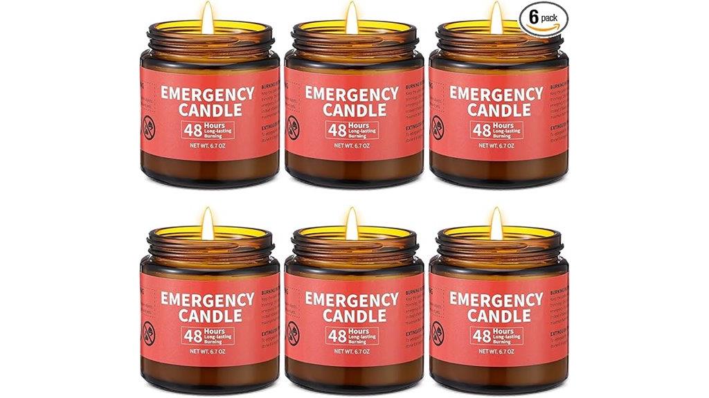six pack emergency candles