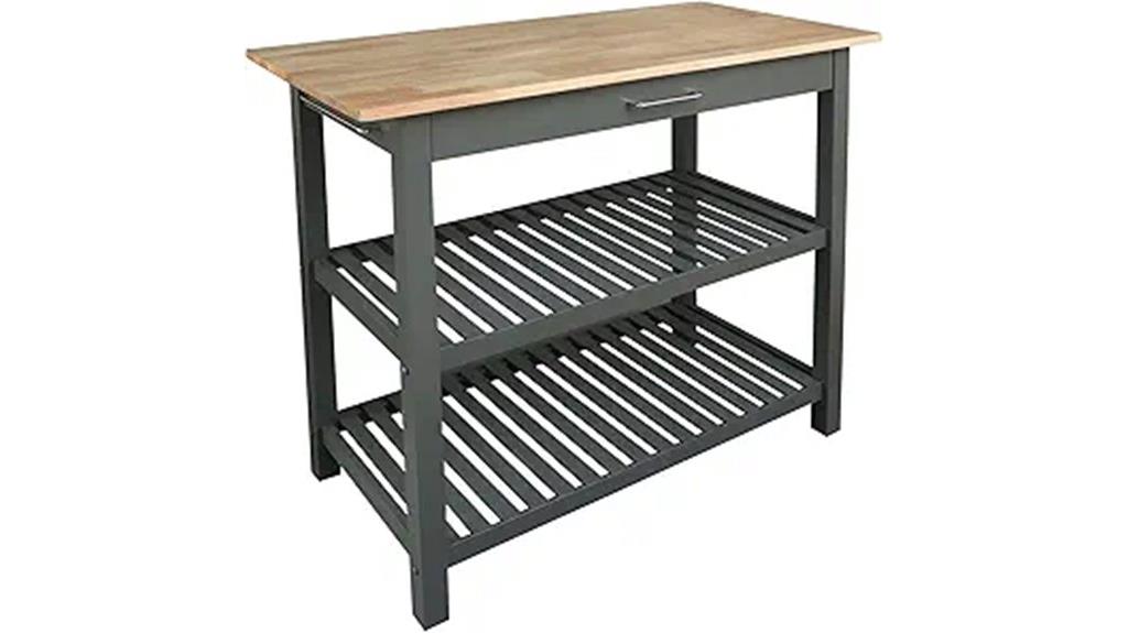 slate gray kitchen island