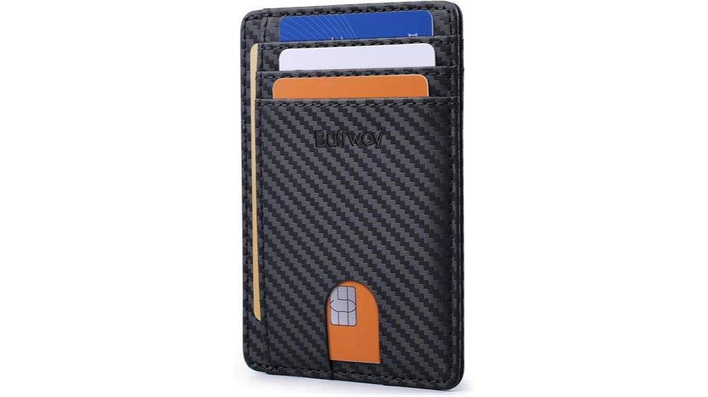 slim rfid leather wallet
