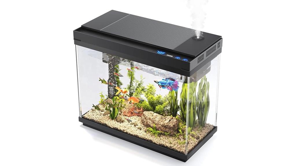 small fish tank with humidifier
