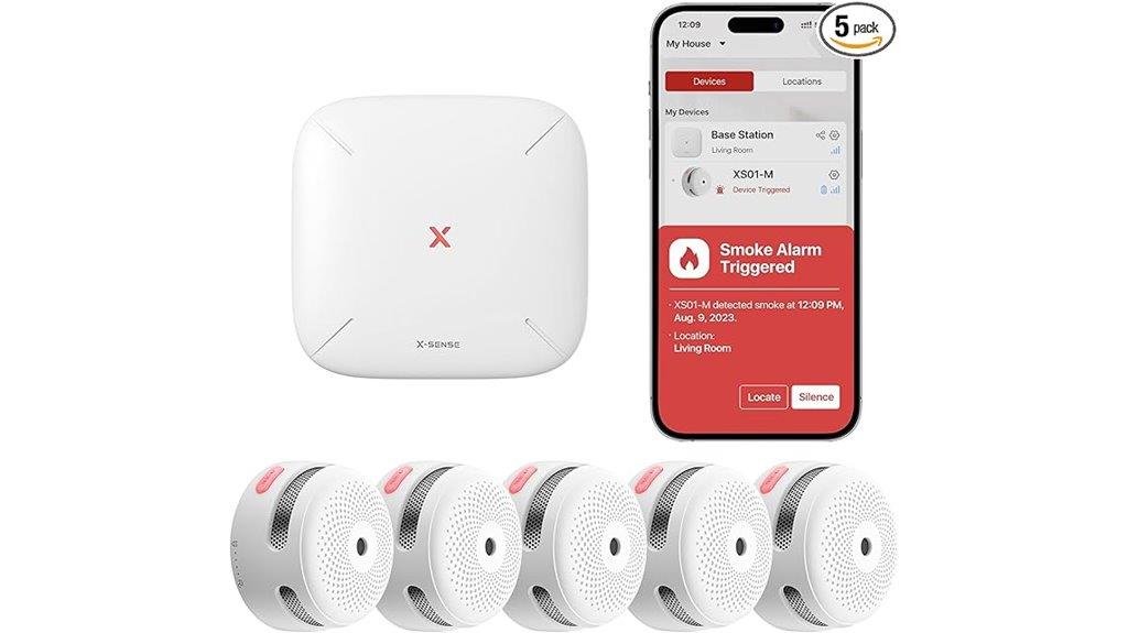 smart smoke detectors with base