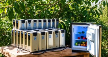 solar powered refrigerator battery options