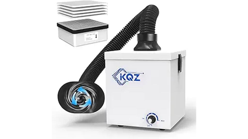 solder fume extractor device