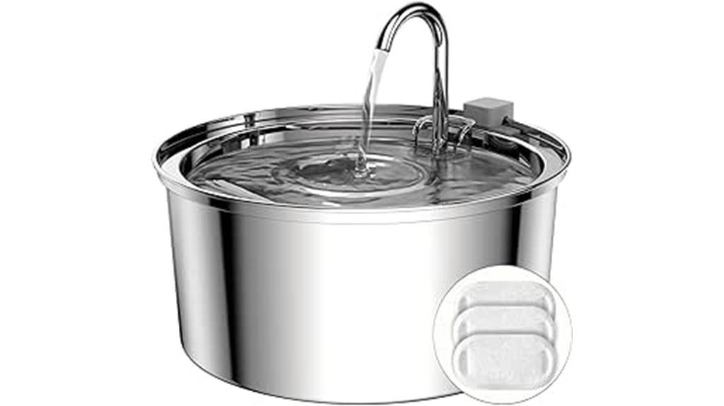 stainless steel pet fountain
