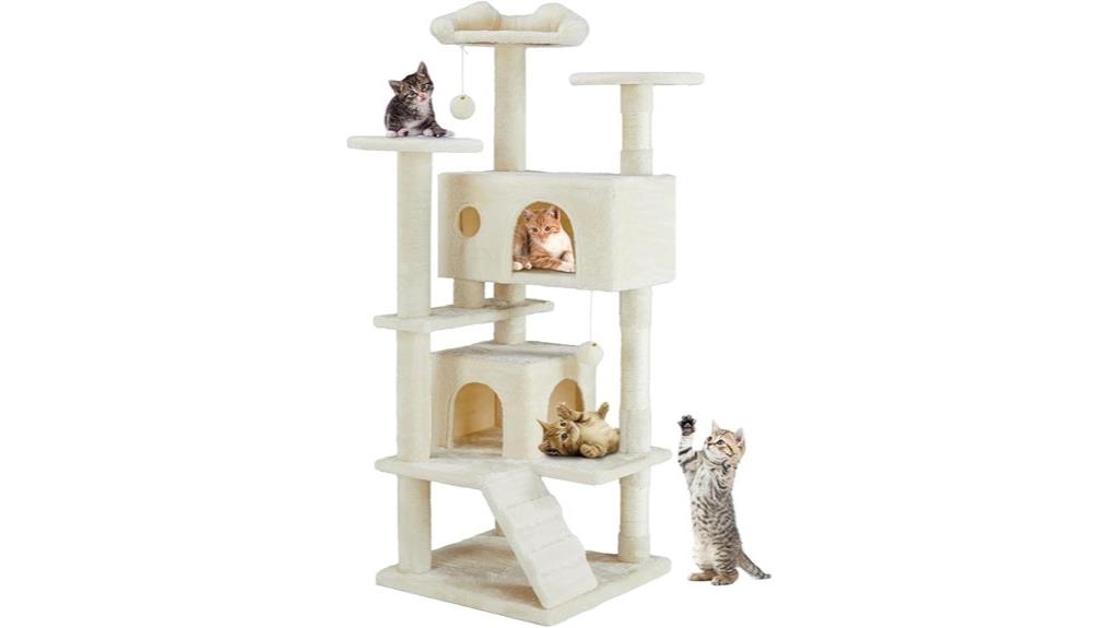 tall multi level cat tower