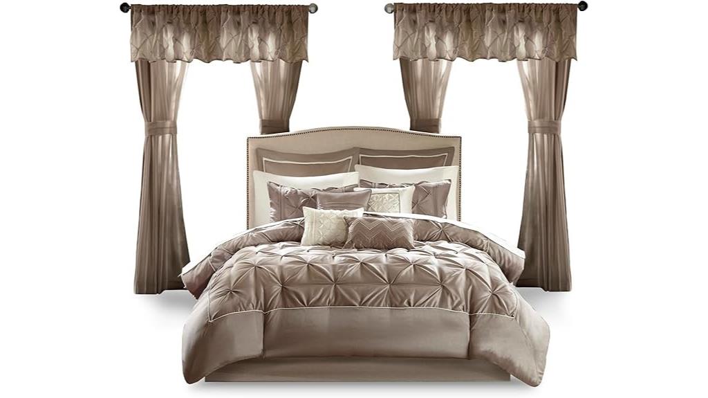taupe king comforter set