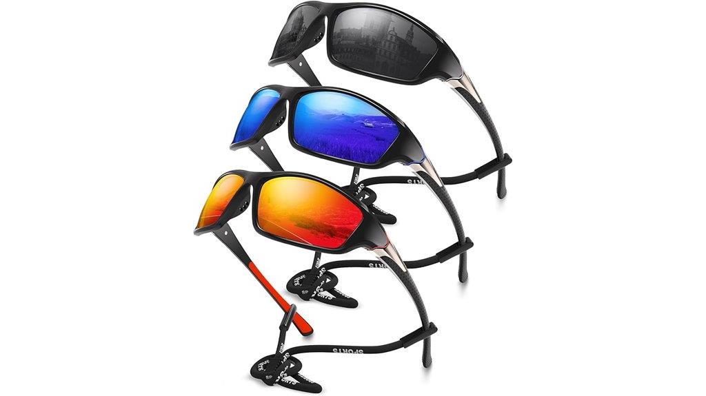 three pack polarized sports sunglasses