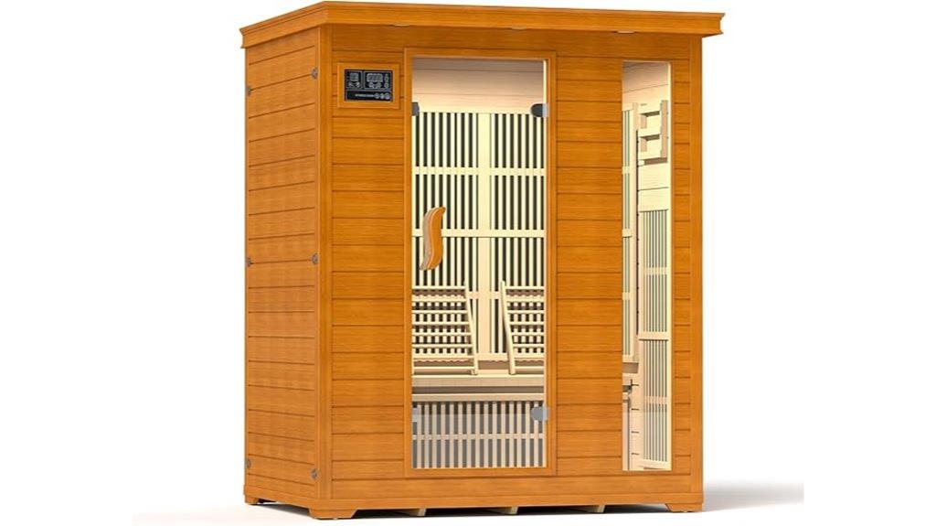 three person infrared sauna