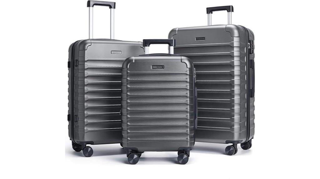 three piece hardside luggage