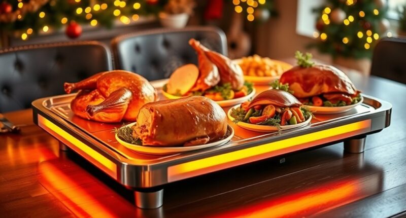 top electric warming trays