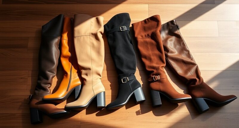 top wide calf knee high boots
