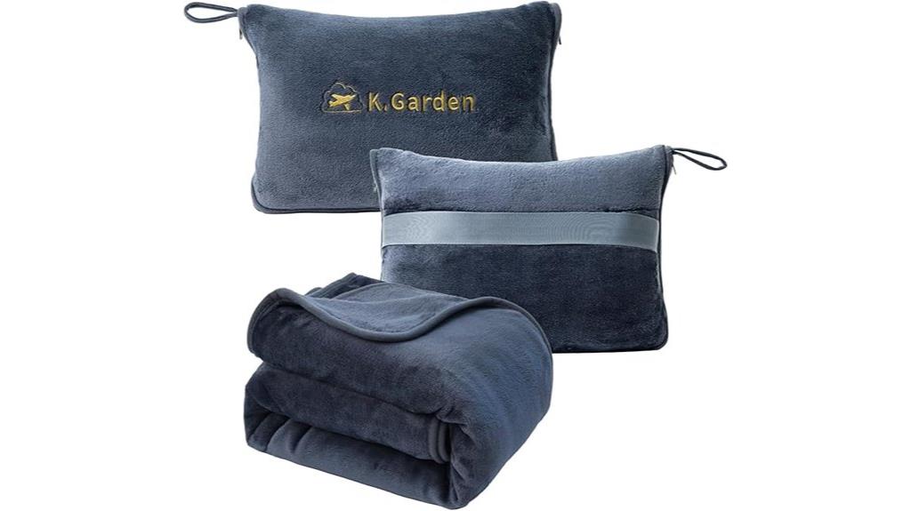 travel pillow and blanket