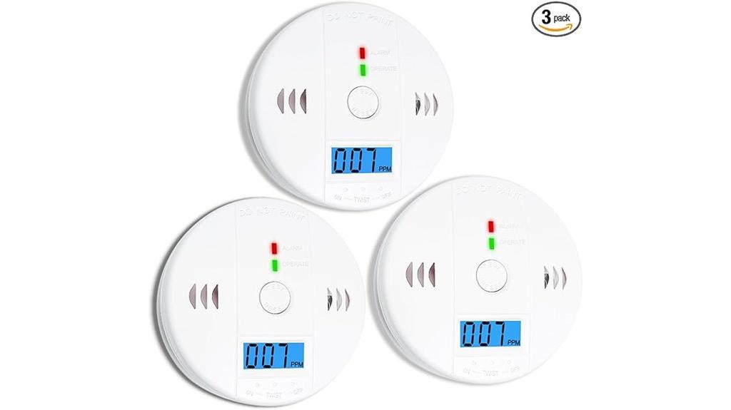 triple carbon monoxide detectors