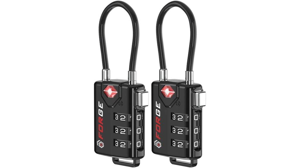 tsa approved cable luggage locks