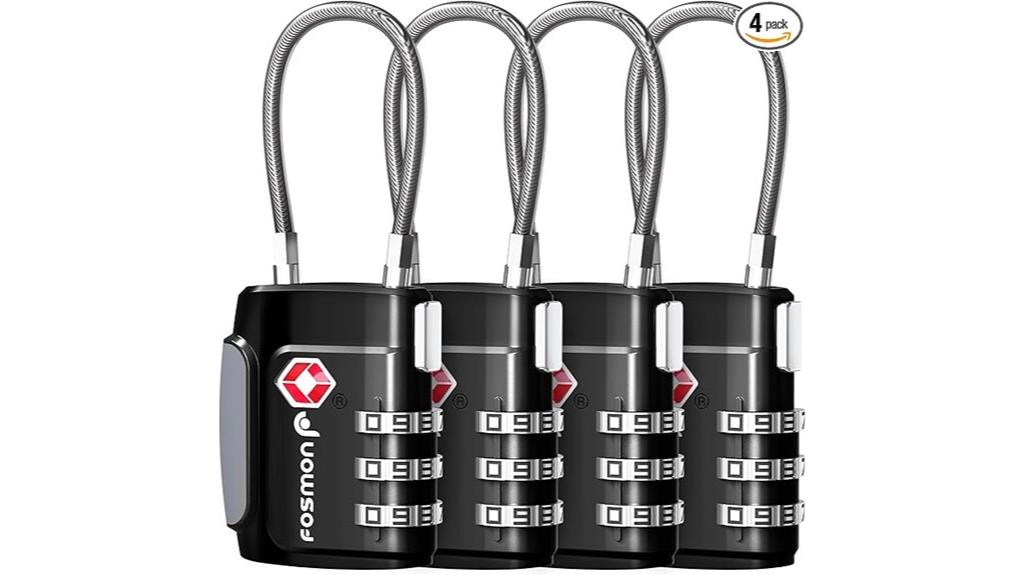 tsa approved luggage cable locks
