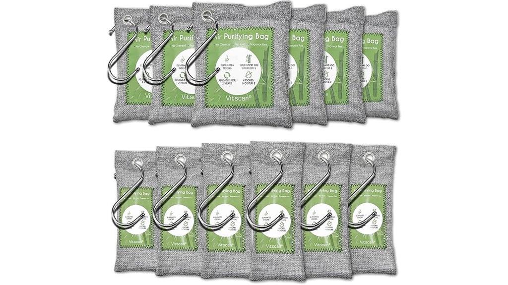 twelve bamboo purifying bags