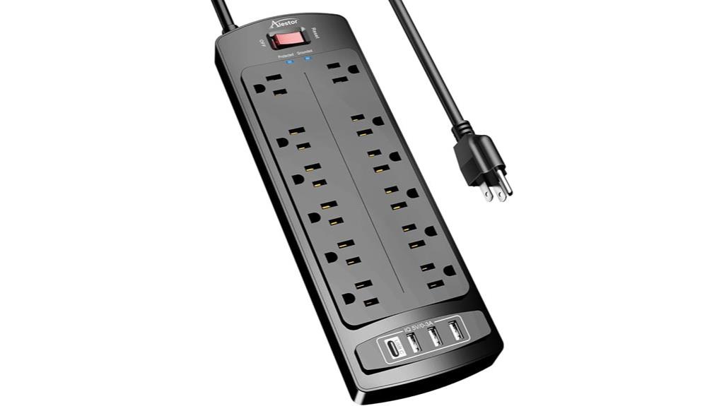 twelve outlet four usb surge