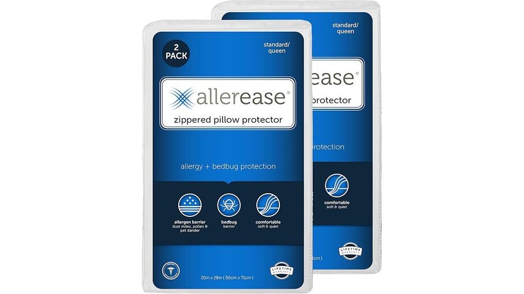 two allerease pillow protectors