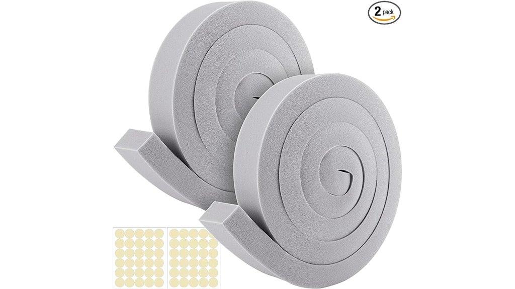 two foam weatherseal tapes
