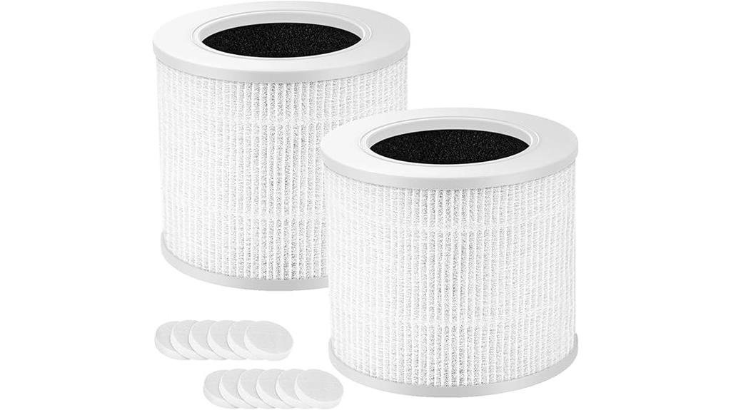 two mini hepa filters