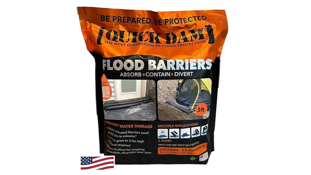 two pack black flood barriers