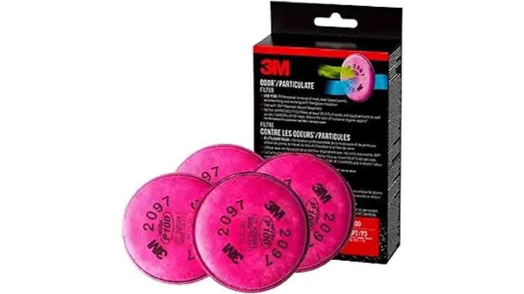 two pairs of p100 filters