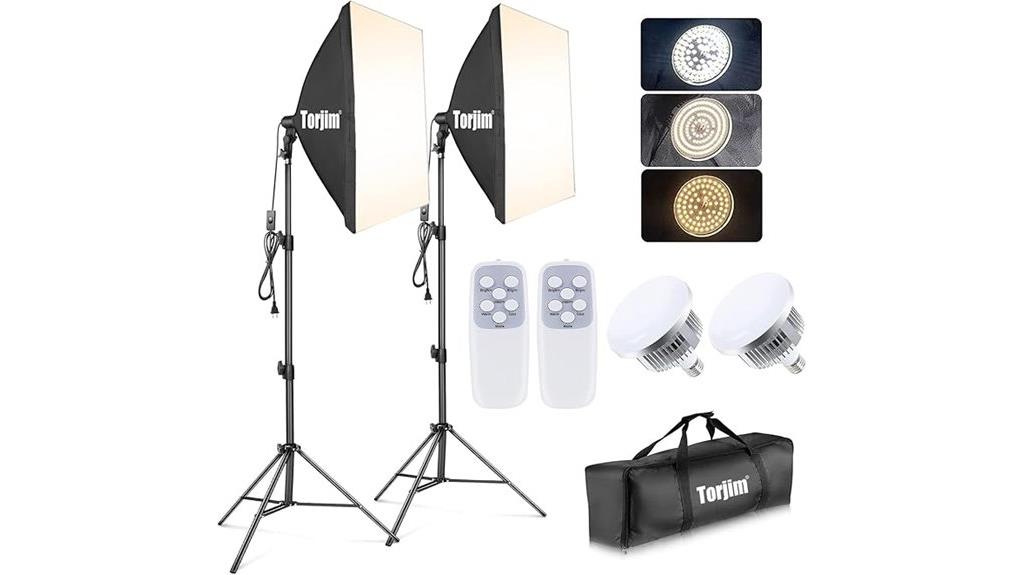 two piece softbox lighting kit