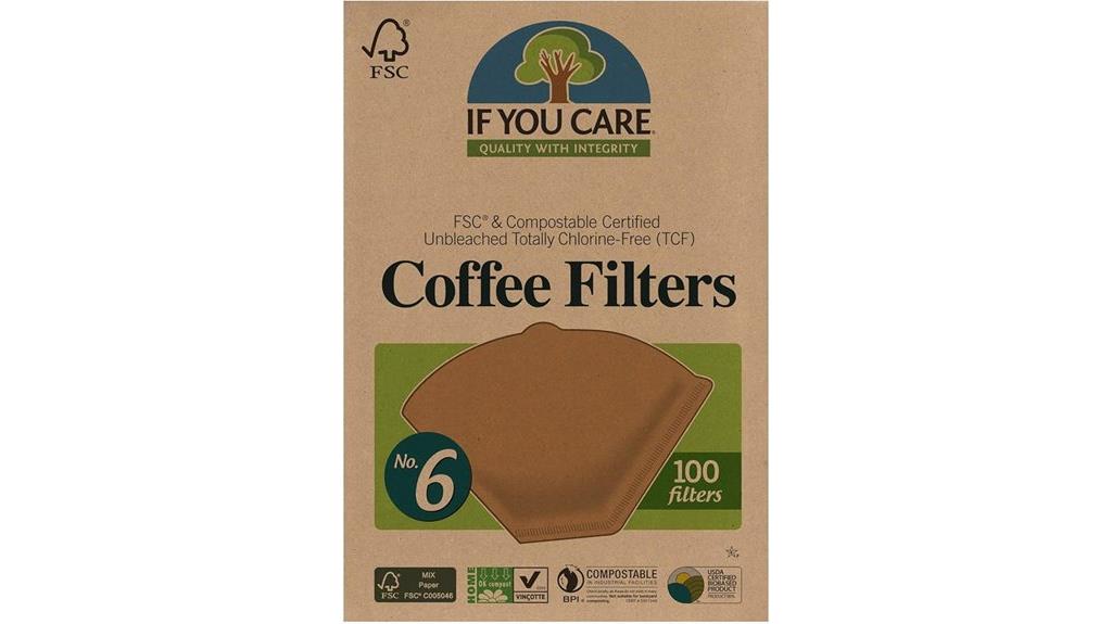 unbleached coffee filter pack