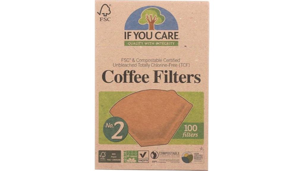 unbleached coffee filters 100