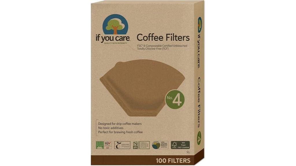 unbleached compostable coffee filters