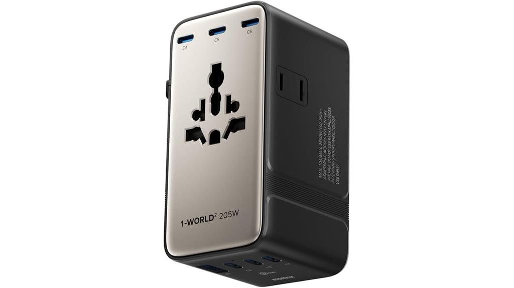 universal 205w travel adapter