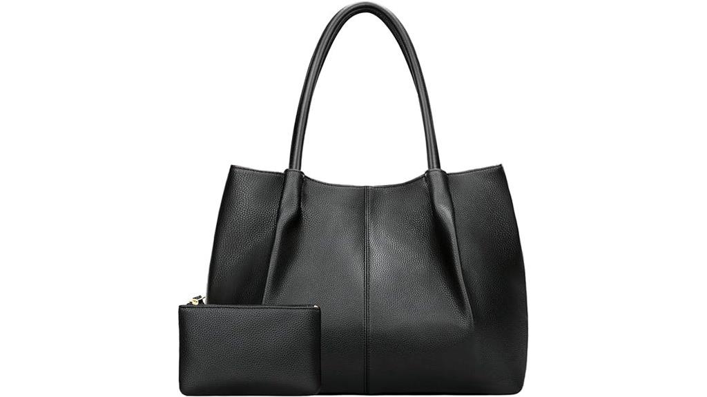 vegan leather tote bag