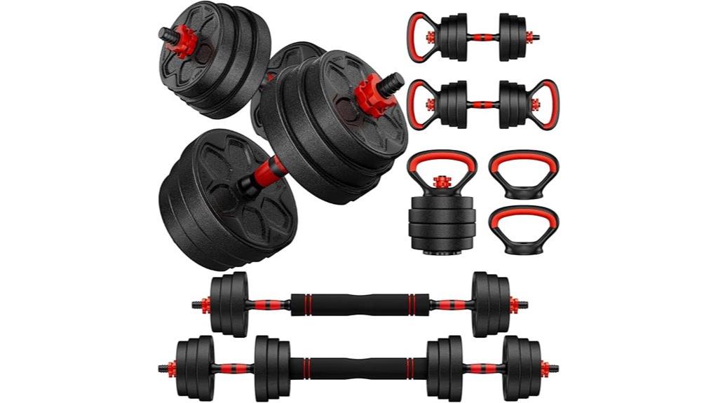 versatile adjustable dumbbell weights