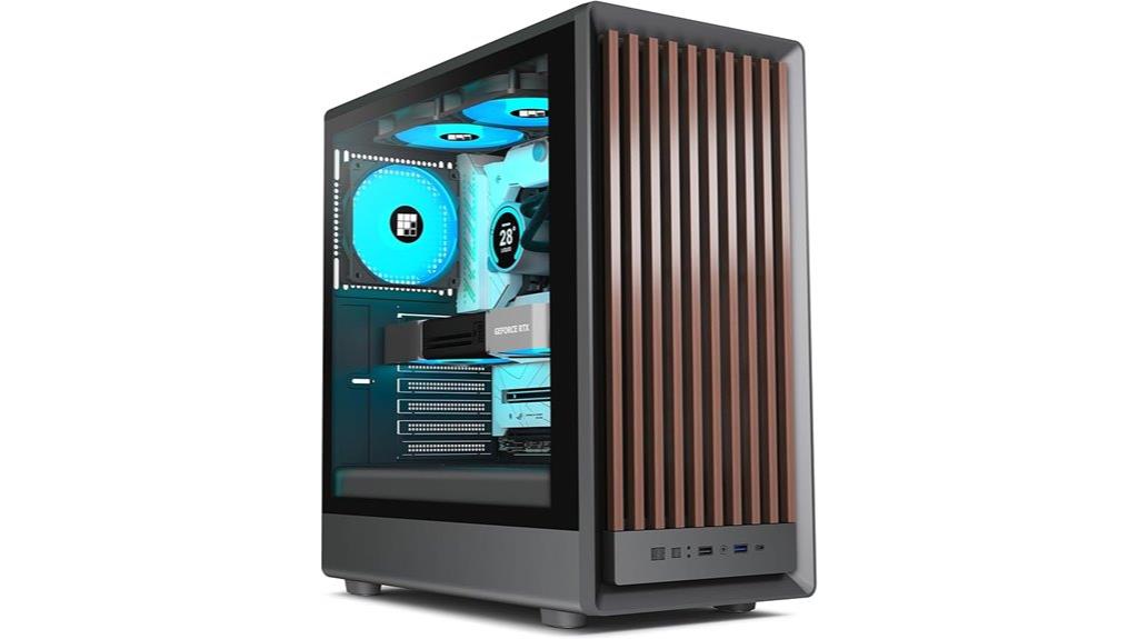 walnut front panel pc