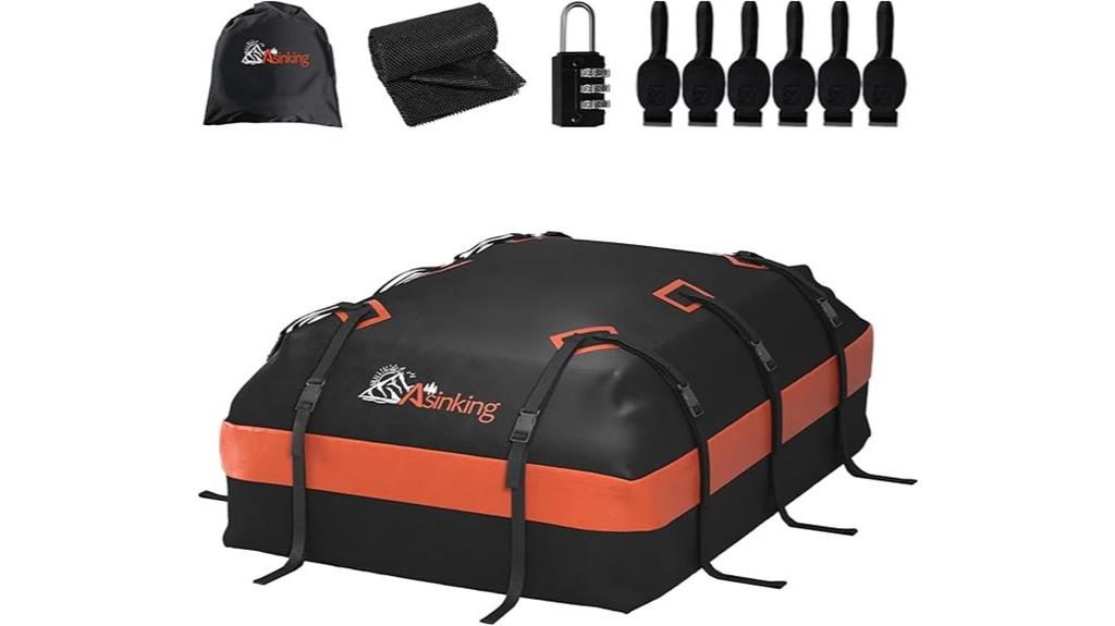 waterproof roof bag with straps