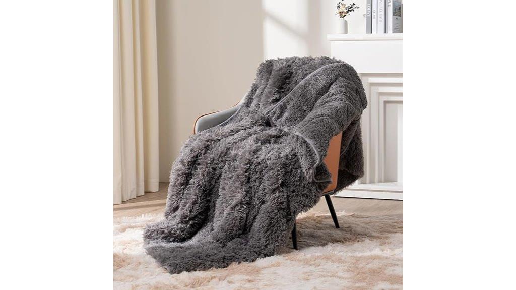 weighted grey fuzzy blanket