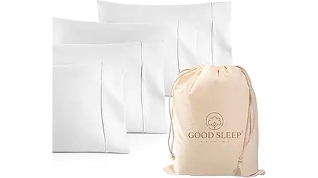 white pillowcases set