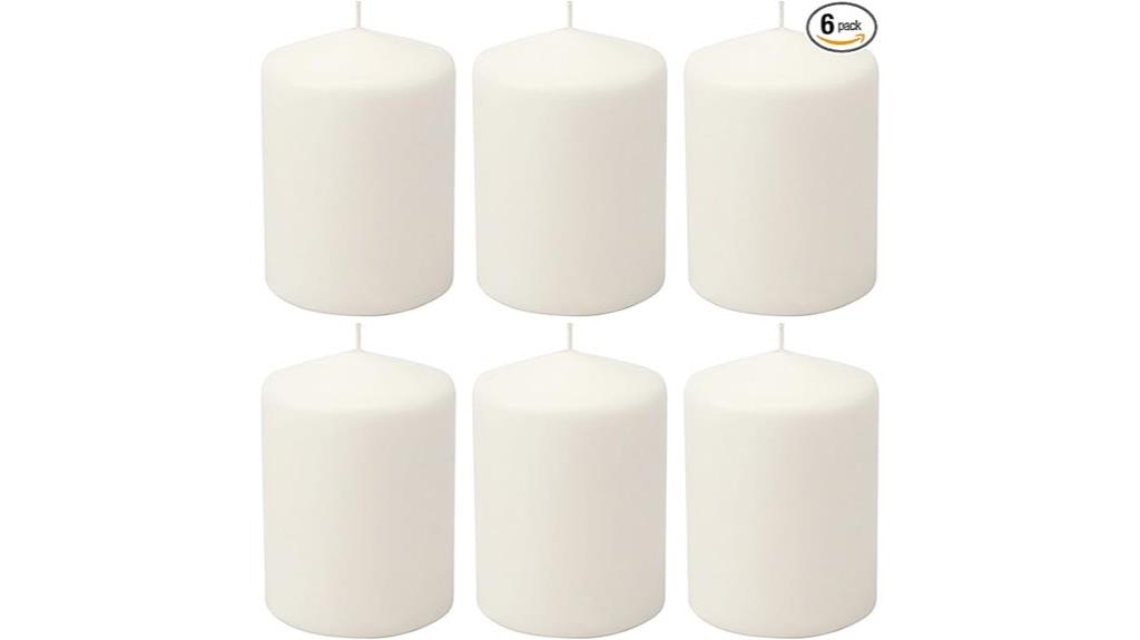 white tall pillar candles