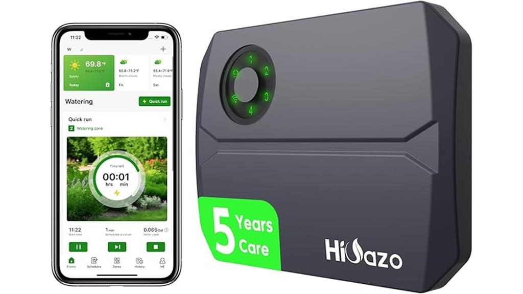 wifi enabled four zone sprinkler system