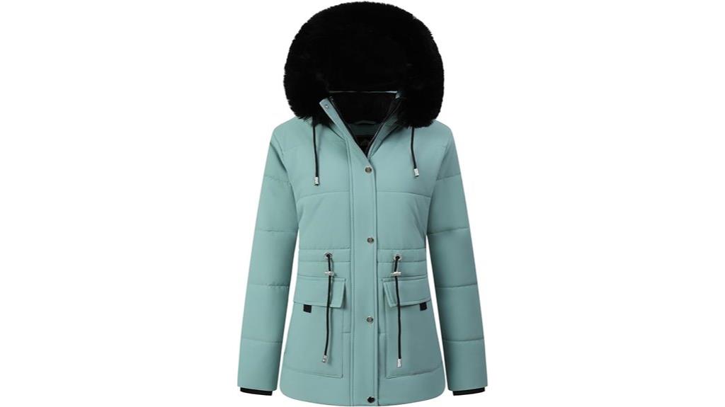 winter puffer coat features