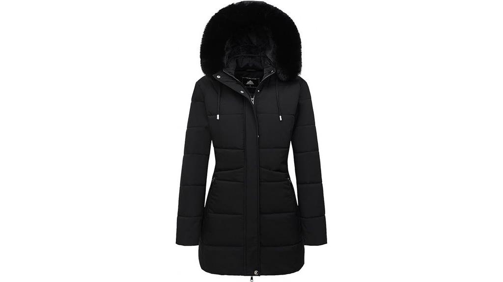 winter puffer coat with fleece