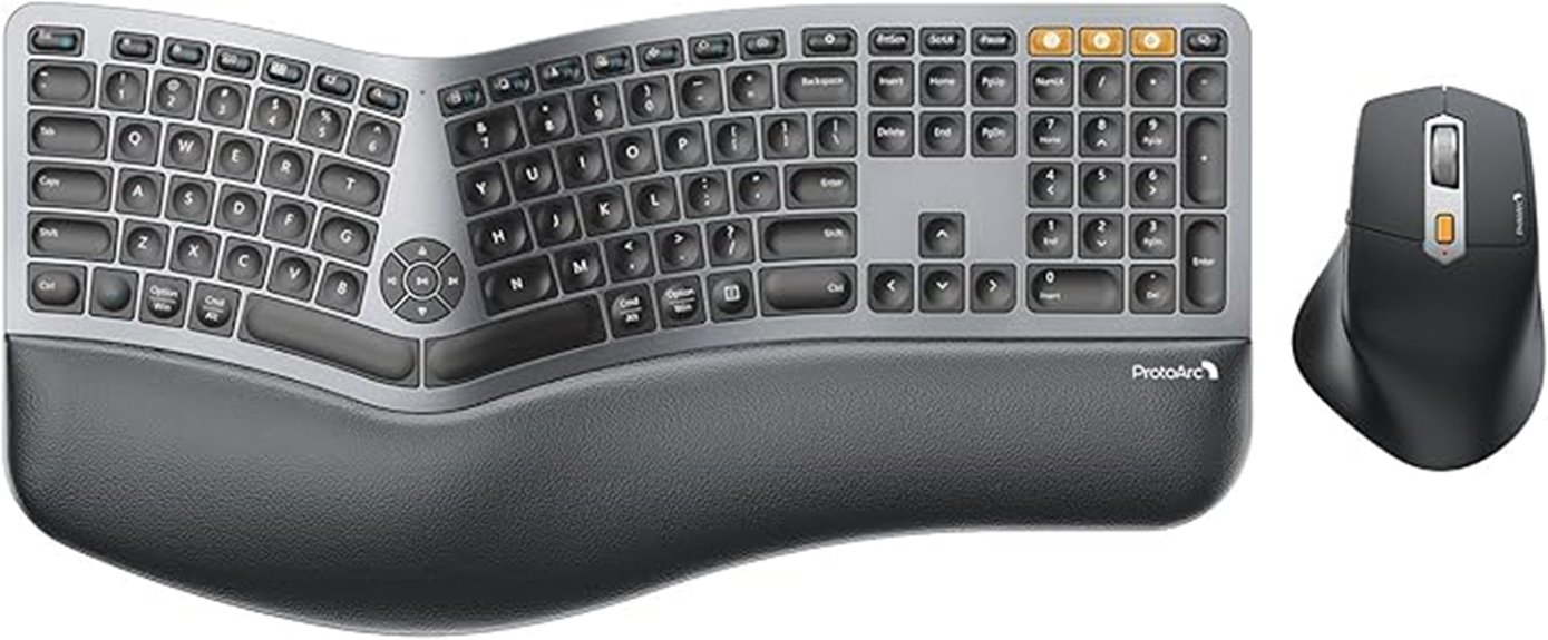 wireless ergonomic keyboard and mouse