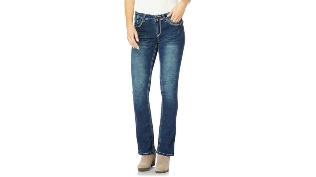 women s bootcut mid rise jeans