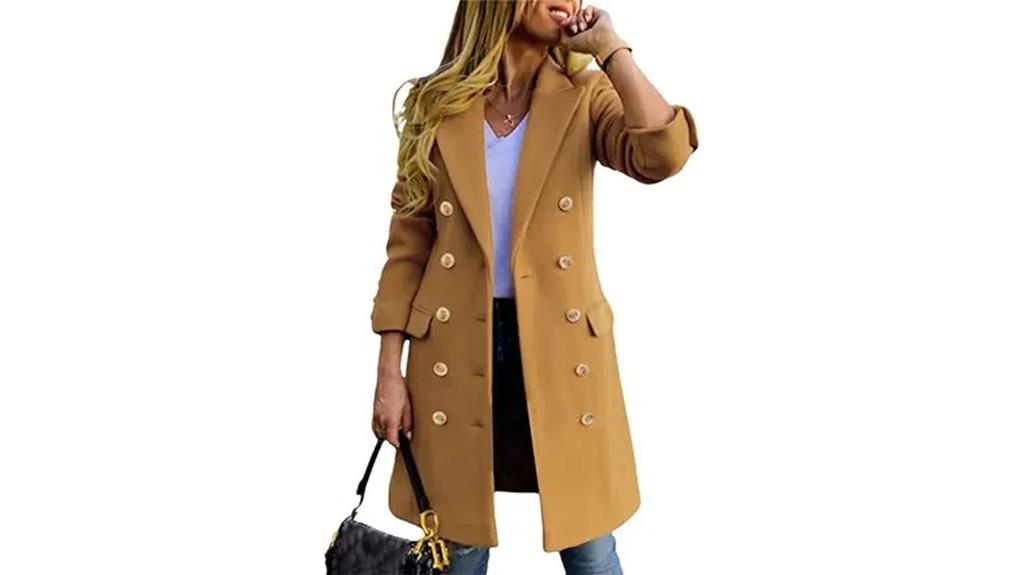 women s wool peacoat trench