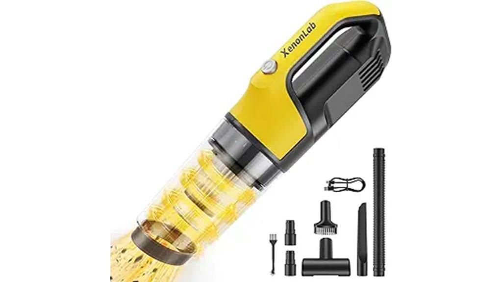 yellow cordless handheld vacuum