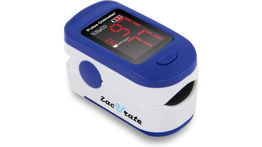 zacurate fingertip pulse oximeter